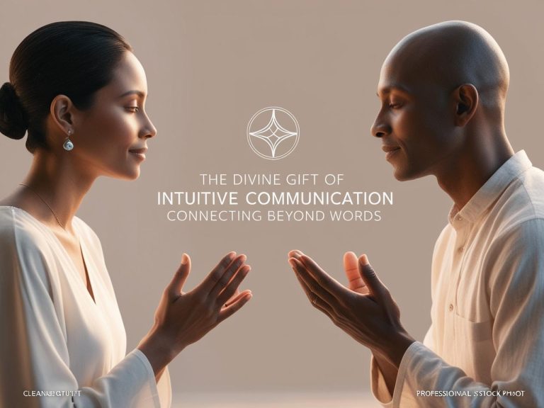 create an image about the topic The Divine Gift of Intuitive Communication_ Connecting Beyond Words